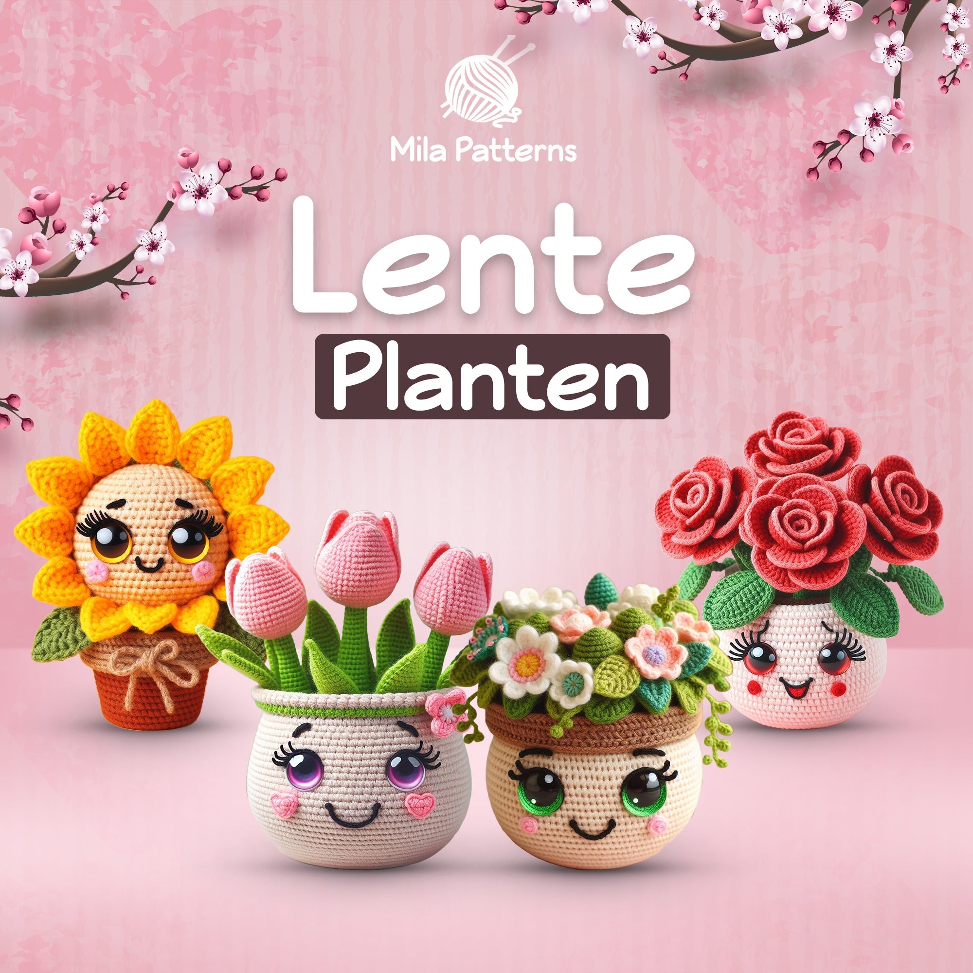 4 in 1 Voorjaarsplanten - Haakpatroon